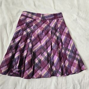 Mexx Purple Plaid A-Line Skirt